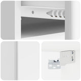 Wall-Mounted Bedside Cabinet with Drawer 2 pcs High Gloss White 899134