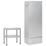 BBQ Oven Smoker with Table Galvanised Steel 3187617