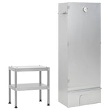 BBQ Oven Smoker with Table Galvanised Steel 3187617