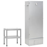 BBQ Oven Smoker with Table Galvanised Steel 3187617