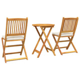Garden Bistro Set 3 pcs Brown Solid Acacia Wood 42000948