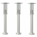 Outdoor Floor Lamps 3pcs Silver 60 cm Stainless Steel 4006350