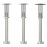 Outdoor Floor Lamps 3pcs Silver 60 cm Stainless Steel 4006350