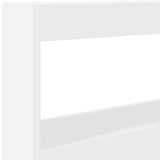 Headboard Cabinet with LED White 100x17x102 cm 839182