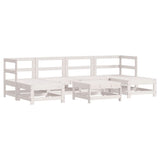7 Piece Garden Lounge Set White Solid Wood Pine 3186362