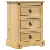 ZNTS Bedside Cabinet Corona 45x35x64 cm Solid Wood Pine 4005656