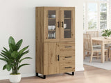 Highboard with Drawer 2 pcs Artisan Oak Engineered Wood 3415908
