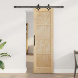 Sliding Door Set Manual Natural and black 61 x 198.5 cm 3333604