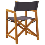 Folding Director Chairs 2 pcs Dark Grey Fabric 365838