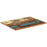 Rectangular Table Top 60x80 cm 25-27 mm Solid Reclaimed Wood 286054