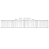 Arched Gabion Baskets 9 pcs 400x50x60/80 cm Galvanised Iron 3146977