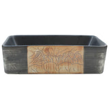 Countertop Basin Black and Brown Rectangular 46x35.5x13 cm Ceramic 155076