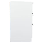 ZNTS Bedside Cabinet White 40x36x65 cm 811268