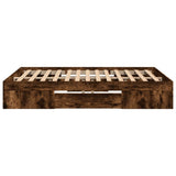 Bed Frame without Mattress Smoked Oak 120x200 cm Engineered Wood 3295482