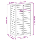 Garden Tool Shed Mocha 83x57x140 cm Solid Wood Pine 172242