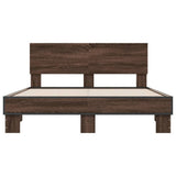 Bed Frame without Mattress Brown Oak 140x190 cm 3280216