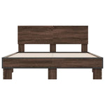Bed Frame without Mattress Brown Oak 140x190 cm 3280216