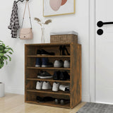 ZNTS Shoe Cabinet Smoked Oak 60x35x70 cm Engineered Wood 816014