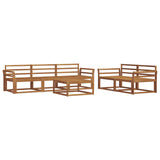 Outdoor Sofa Set 6 pcs Natural Solid Acacia Wood 3367192