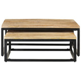 Nesting Coffee Tables 2 pcs Solid Mango Wood 320389