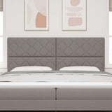 Headboard with Headboard Taupe 200 cm Faux Leather 3337955