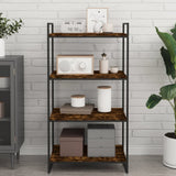 Wall Shelves 4 pcs Smoked Oak 60x40x1,5 cm Engineered Wood 838243