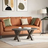 Coffee Table Legs X-Shaped 2 pcs Natural Steel 50x cm Steel 4012959