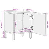 Bedside Cabinet White 40 x 33 x 46 cm Solid Mango Wood 4017860