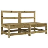 Garden Middle Sofas 2 pcs Impregnated Wood Pine 825519