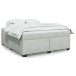 Box Spring Bed with Mattress Light Grey 180x200 cm Velvet 3285299