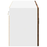 Wall Glass Cabinet LUCCA Smoked Oak 80 x 31 x 40 cm 884950