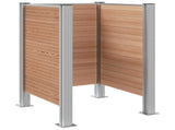 Garbage Bin Fence Brown 85 x 85 x 115 cm Aluminium and WPC 42039181