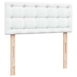 Box Spring Bed with Mattress White 120x190 cm Faux Leather 3286113