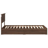 Storage Bed with Drawer Brown Oak 90 x 190 cm Engineered Wood 3408500