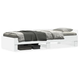 Bed Frame without Mattress White 90x200 cm Engineered Wood 849579