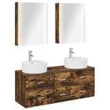 Bathroom Furniture Set 5 pcs Smoked Oak 3406931