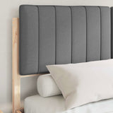 Bed Frame with Upholstered Headboard Dark Grey 140 x 190 cm 3398235