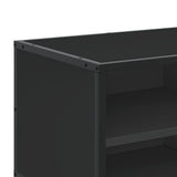 TV Cabinet Black 80x34.5x40 cm Engineered Wood and Metal 848819