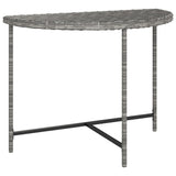 Garden Table Grey 100x50x75 cm Poly Rattan 316653