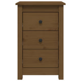 ZNTS Bedside Cabinets 2 pcs Honey Brown 40x35x61.5 cm Solid Wood Pine 813706