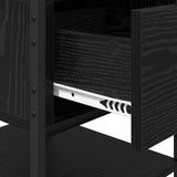 Bedside Cabinet 2 pcs Black Oak 40 x 42 x 56 cm Engineered Wood 881879