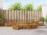Outdoor Sofa Set 7 pcs Natural Solid Acacia Wood 3373604