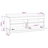 LED TV Cabinet Old Wood Engineered Wood 897433