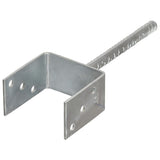 Fence Anchors 6 pcs Silver 10x6x30 cm Galvanised Steel 145318