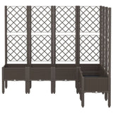 Garden Planter with Trellis Brown 160x120x142 cm PP 367940