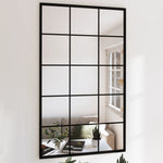 ZNTS Wall Mirrors 4 pcs Black 100x60 cm Metal 3189037