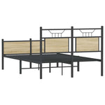 Bed Frame without Mattress Sonoma Oak 120x190 cm Small Double Engineered Wood 4106977