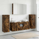 Bathroom Furniture Set 6 pcs Smoked Oak 3407155