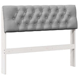 Upholstered Headboard Light Grey 100 cm Solid Pine Wood 879193