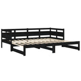 Pull-out Day Bed without Mattress Black 2x cm 820321